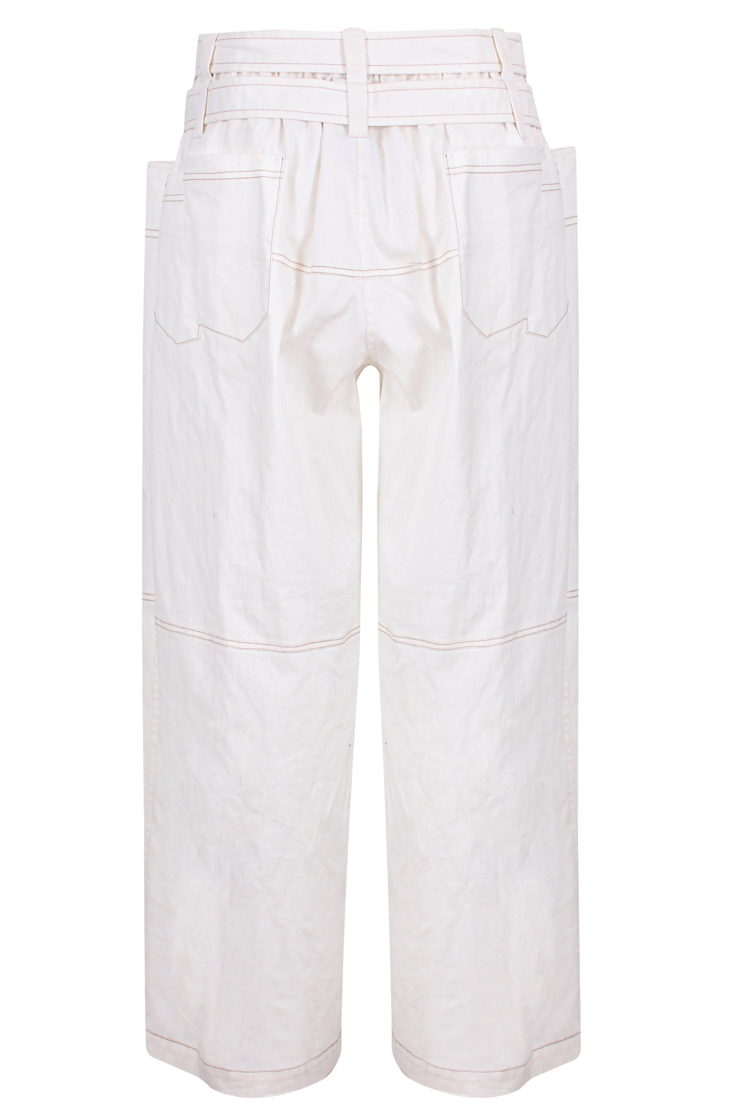 Double belts baggy pants