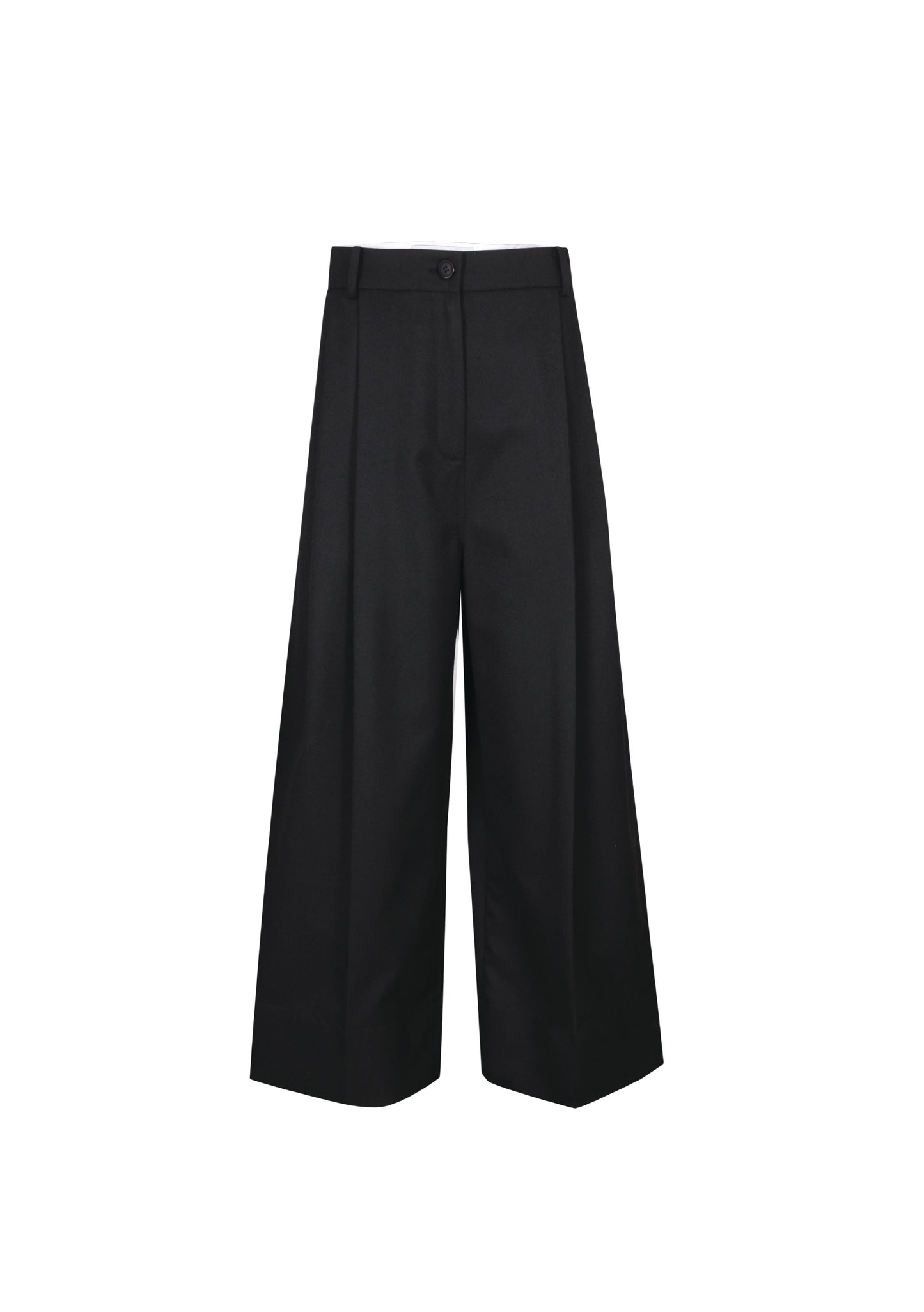 Tailored front pleats wool pants