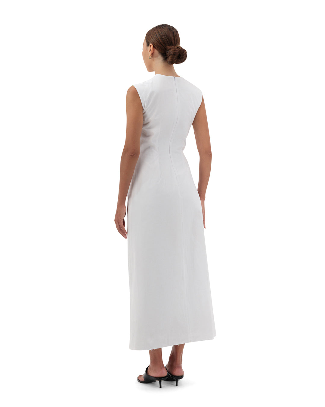 sculpted sleeveless dress