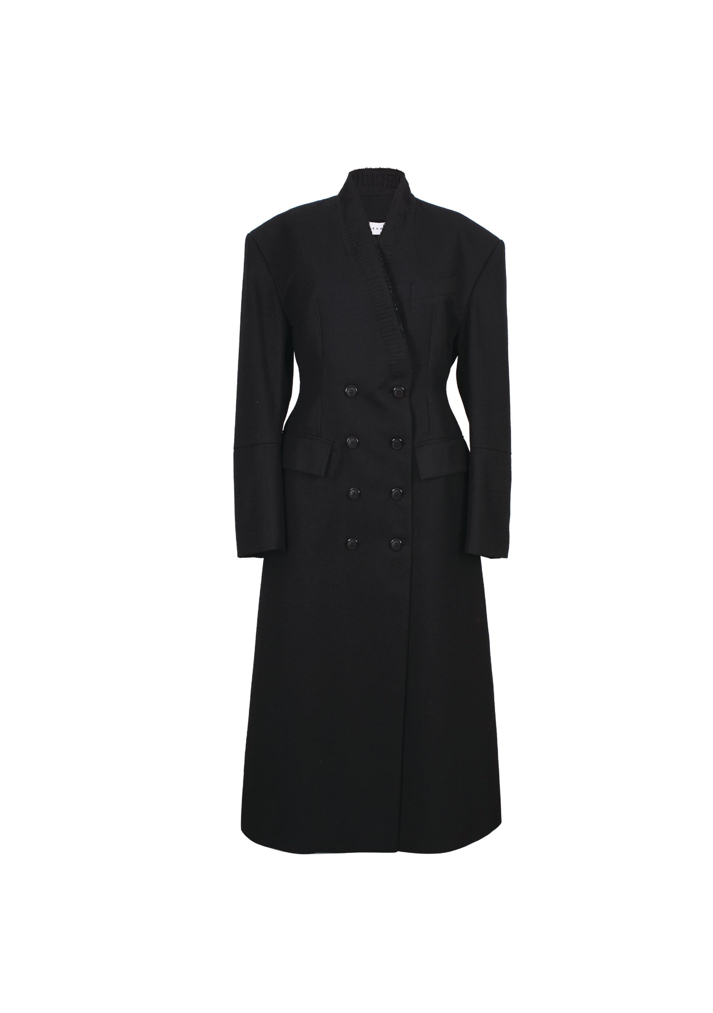 Hourglass wool coat