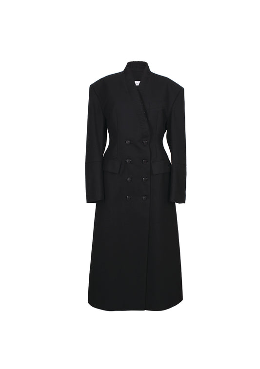 Hourglass wool coat