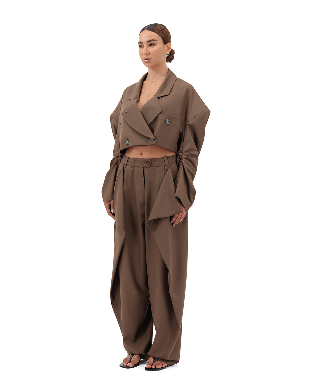 Sculpted front pants