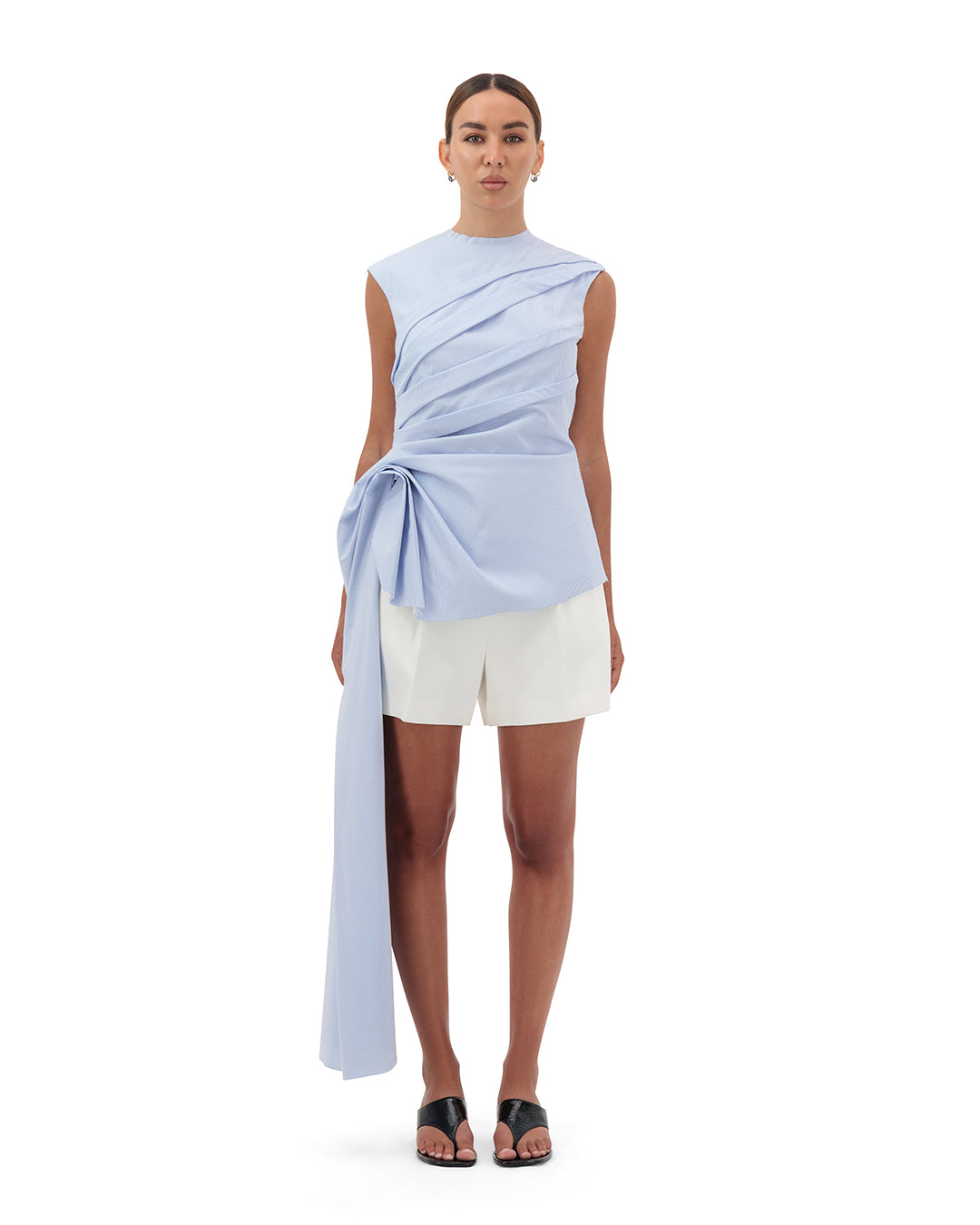 Side sculpted sleeveless top