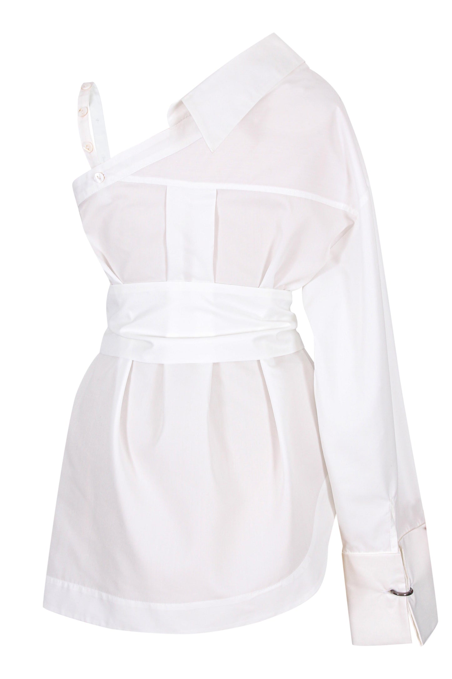 Deconstructed one sleeve shirt