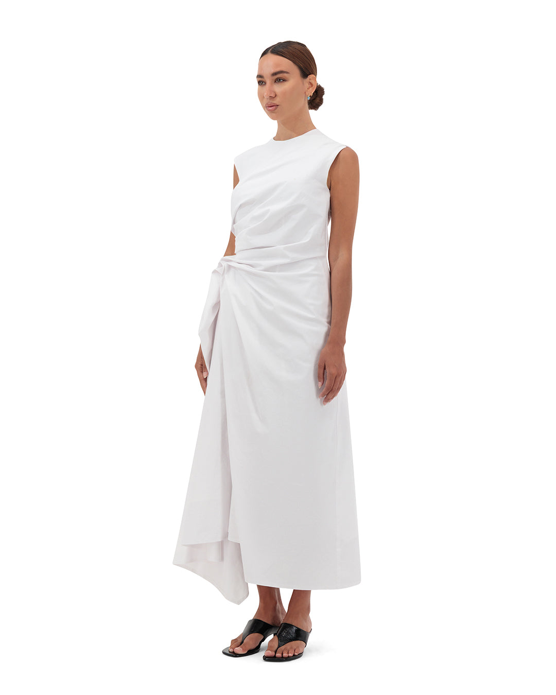 sculpted sleeveless dress