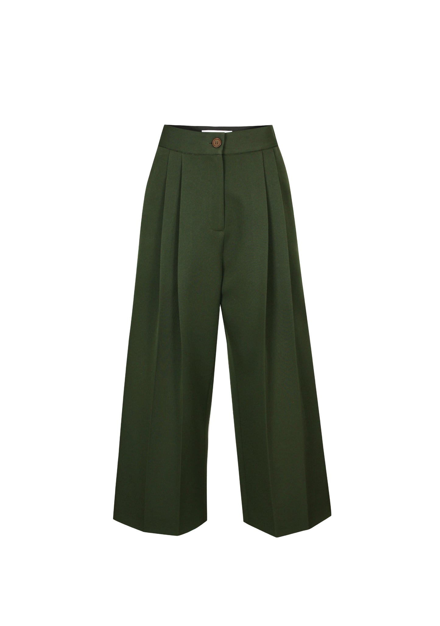 Structured front pleats pants