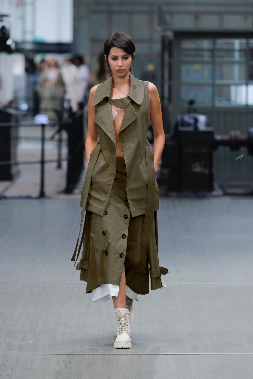 Deconstructed Backless Trench Vest