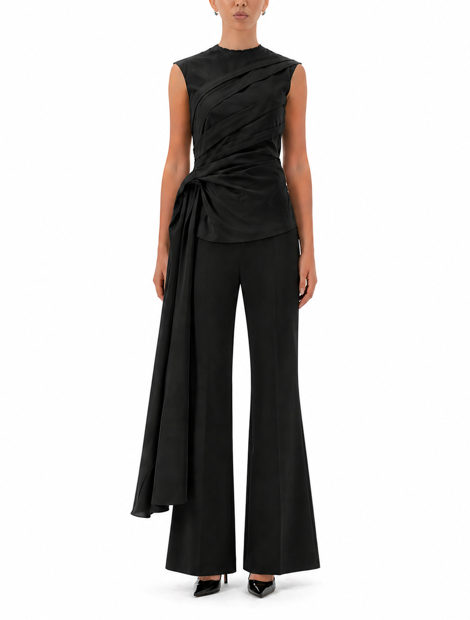 Side sculpted sleeveless top