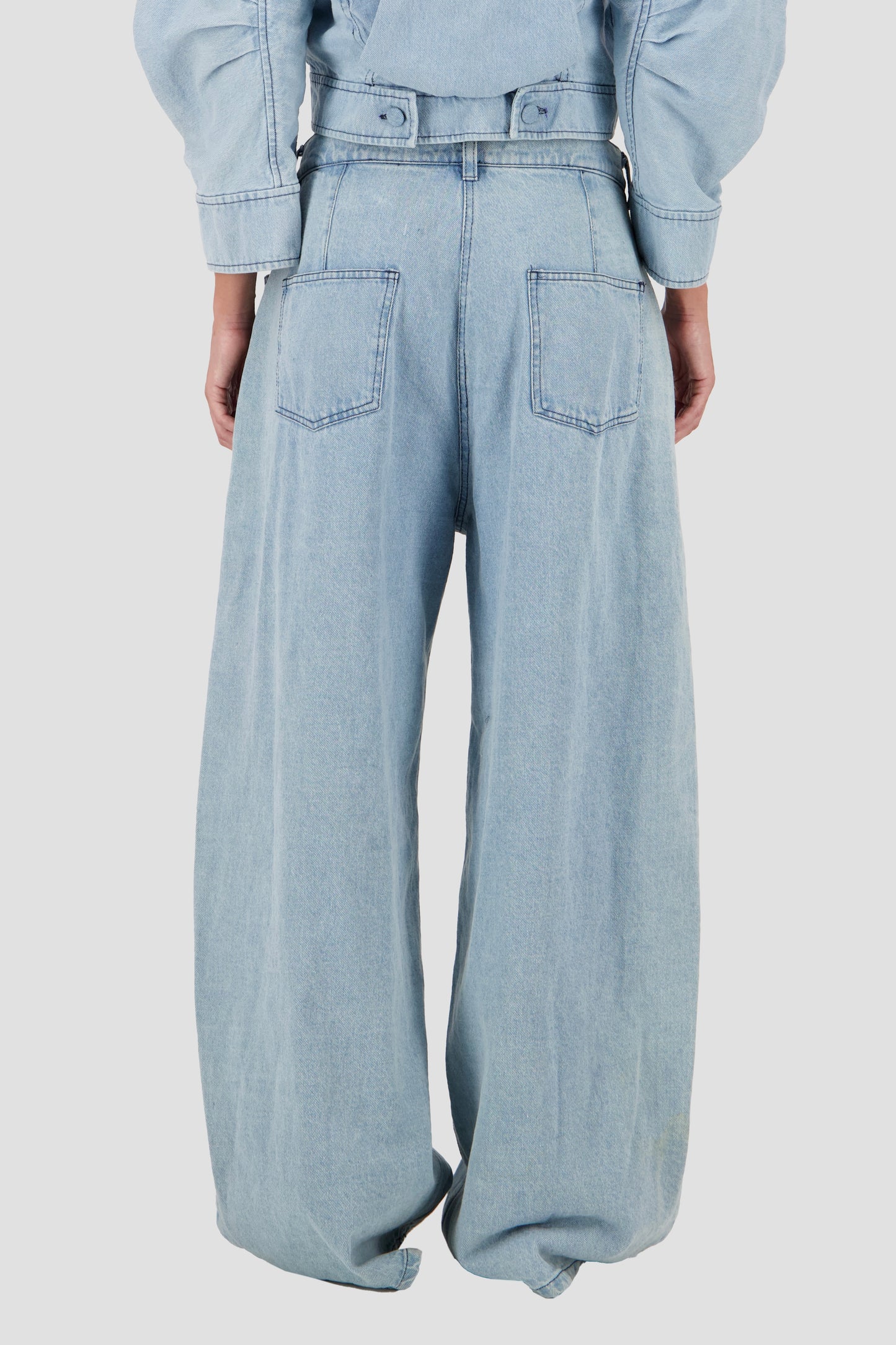 Engineered volume Denim Pants