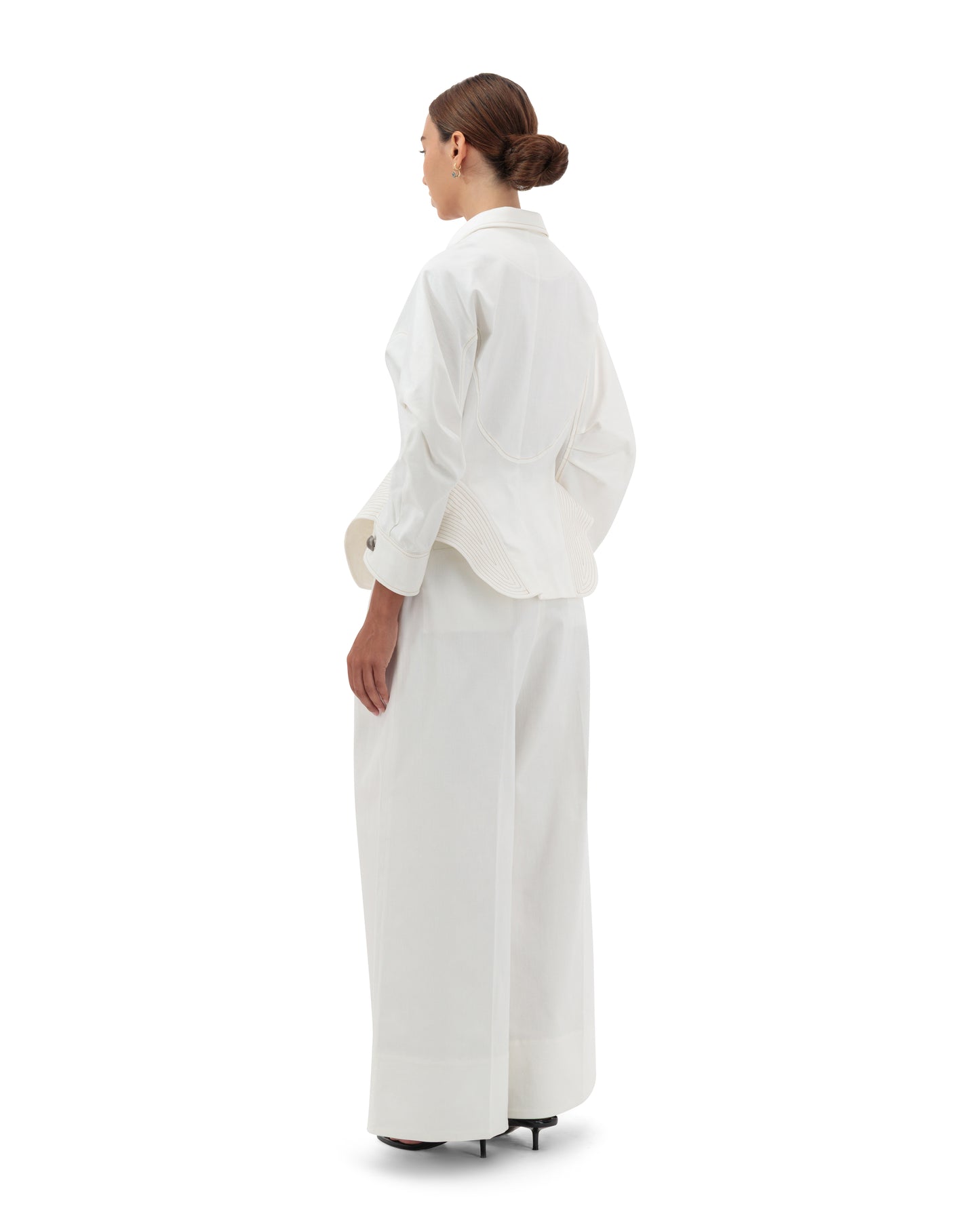 Oversized tailored pleats pants