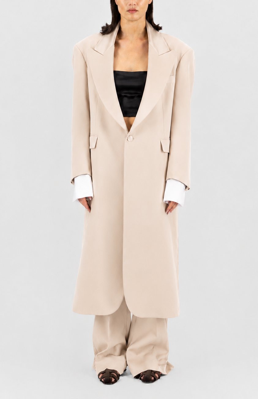 Oversized peak lapel Coat