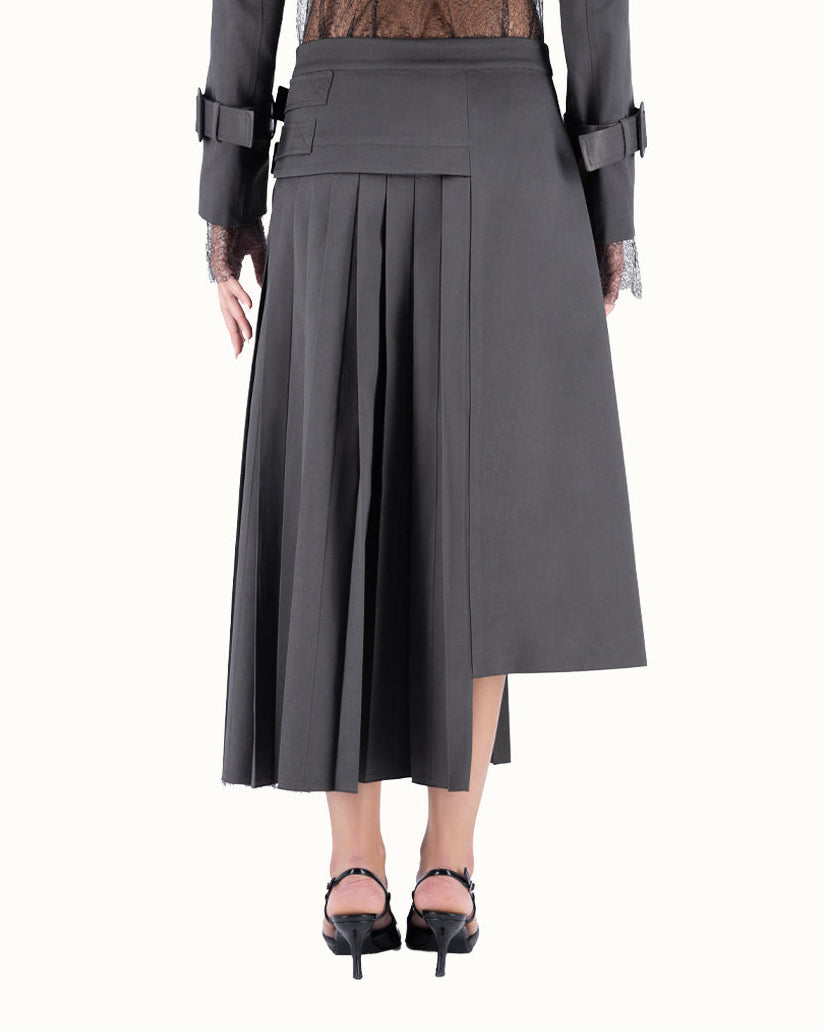 Asymmetric column pleats skirt - release 3