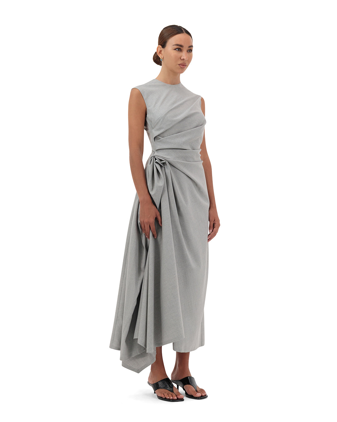 sculpted sleeveless dress