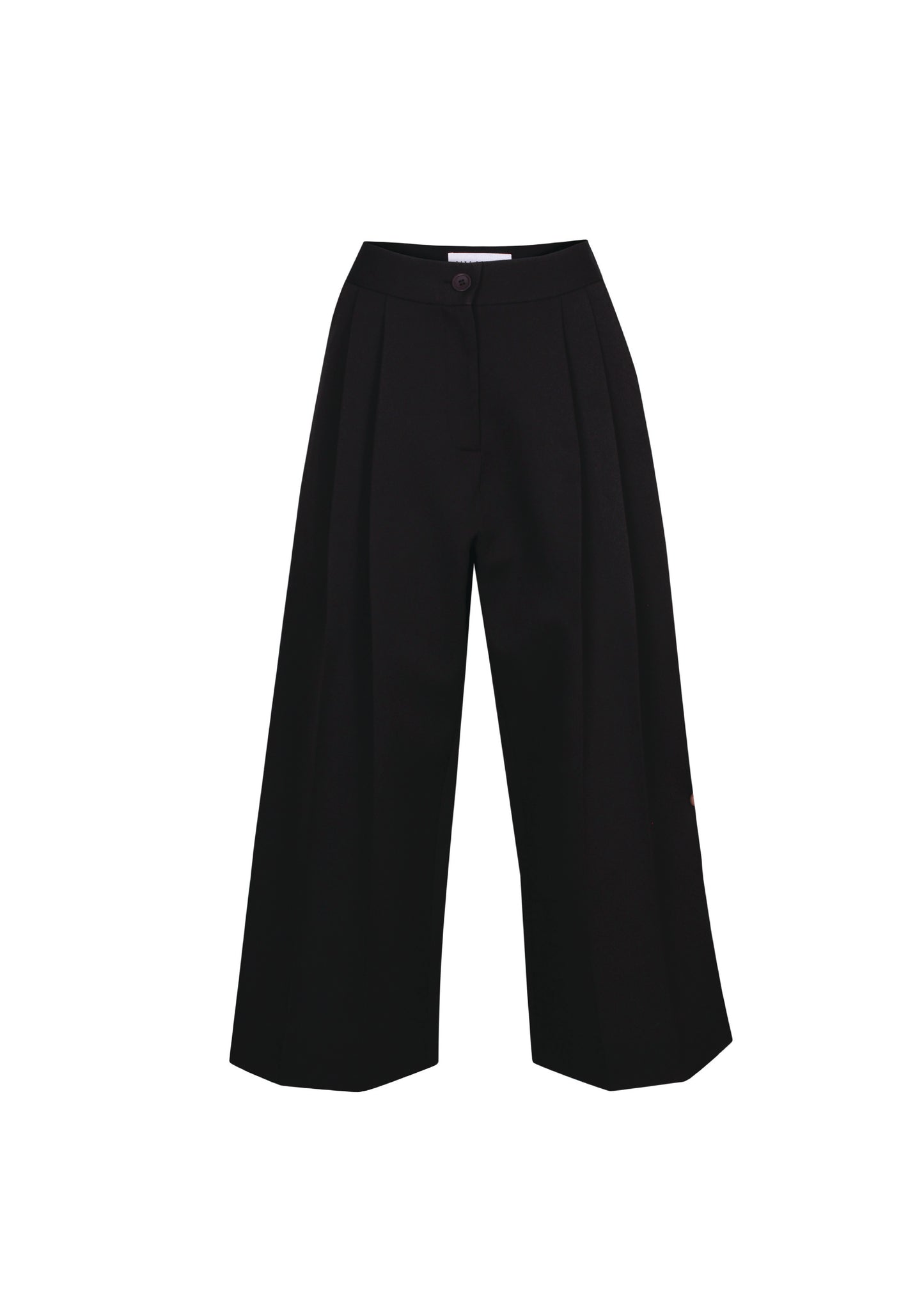 Structured front pleats pants