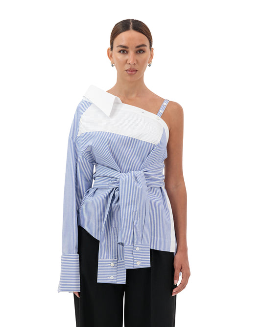 Deconstructed One sleeve shirt