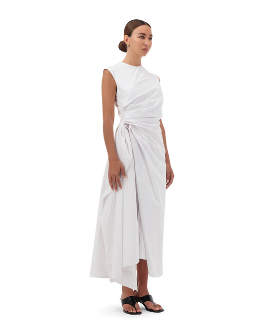 sculpted sleeveless dress