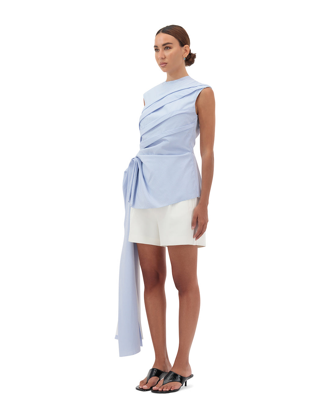 Side sculpted sleeveless top
