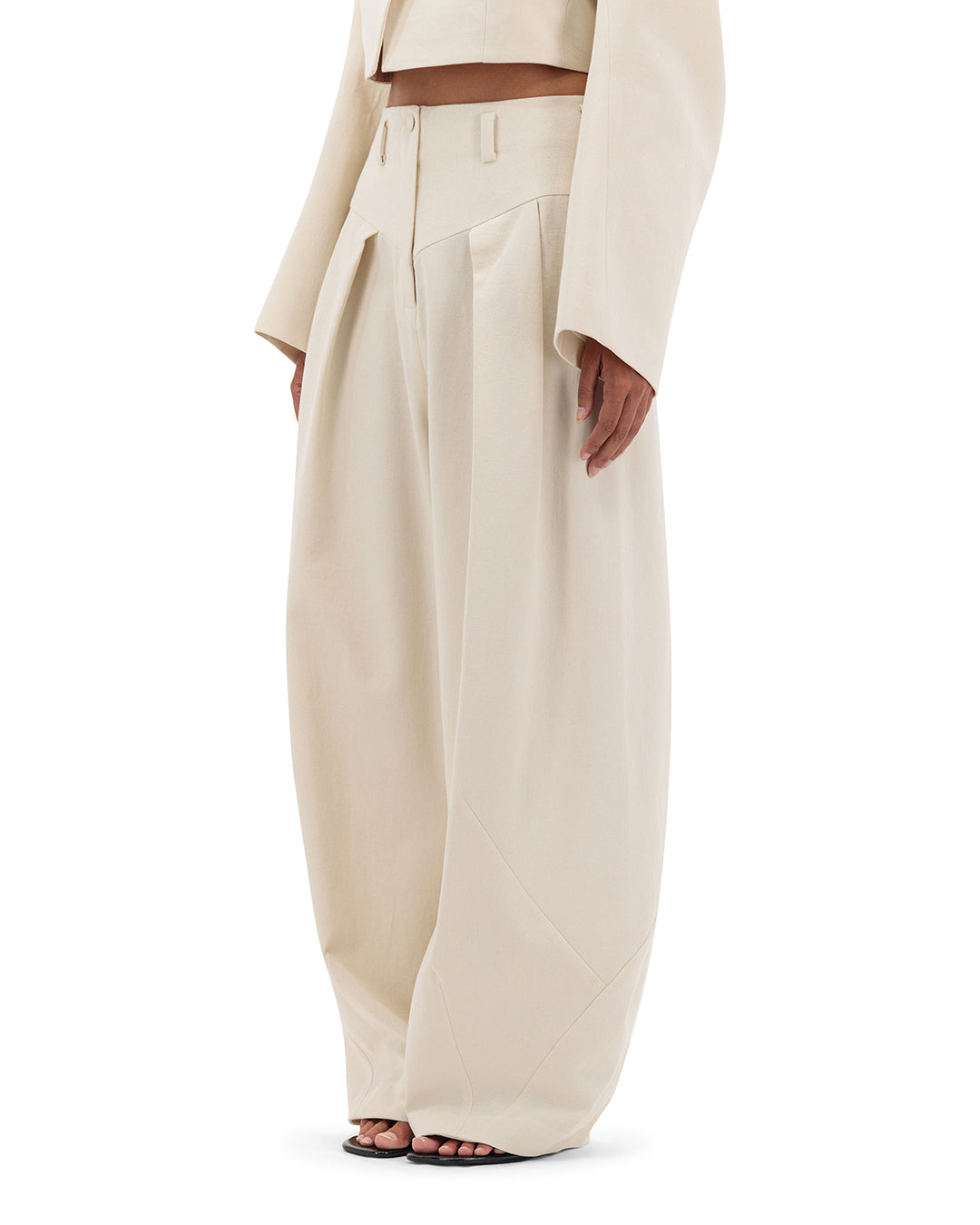 Engineered arched pants