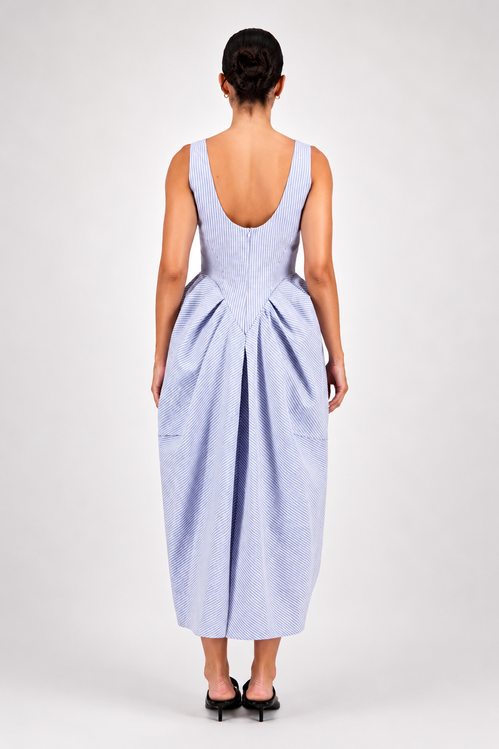 Sculpted Oval Cascade Dress