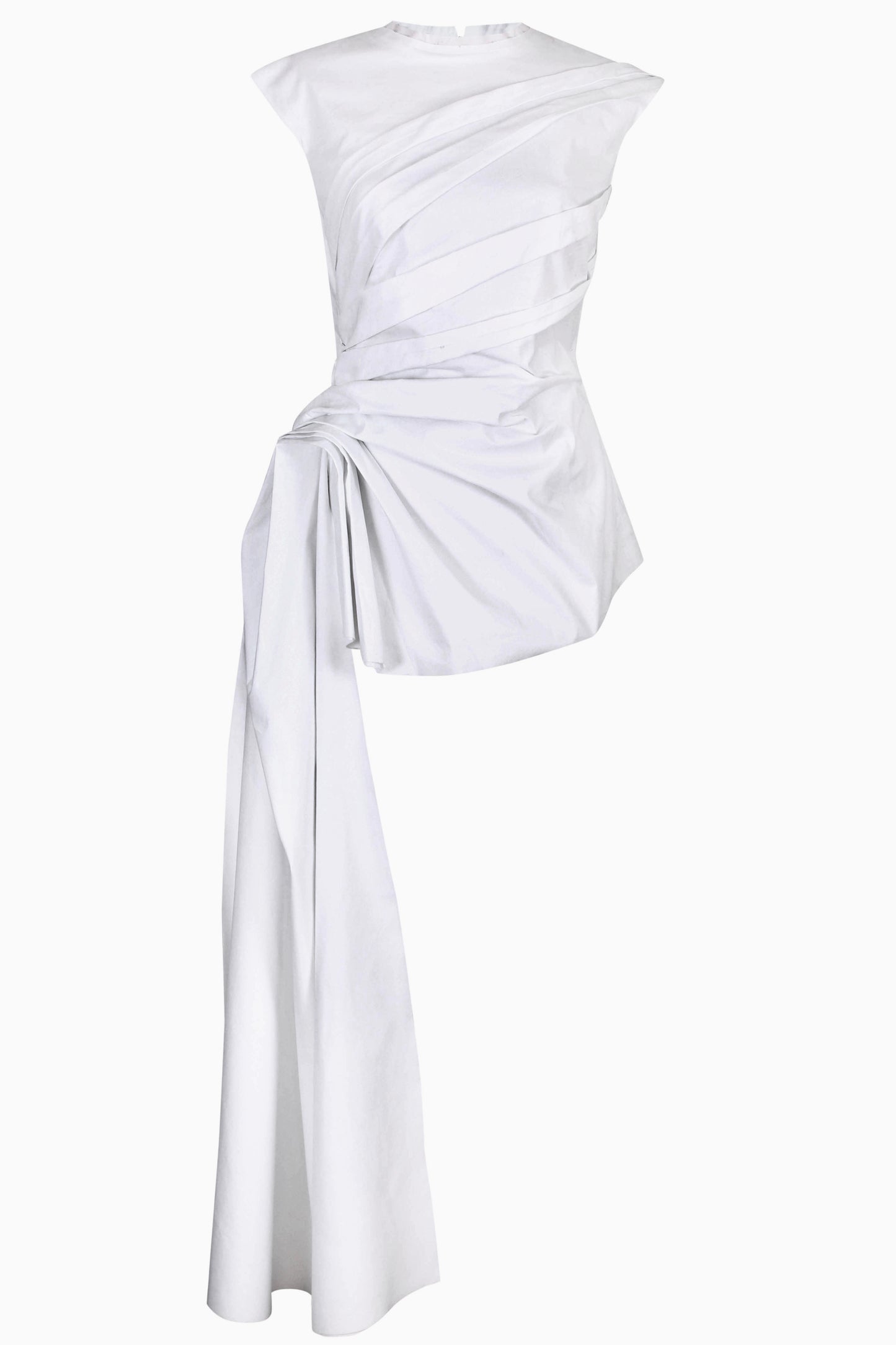 Side draped sleeveless top