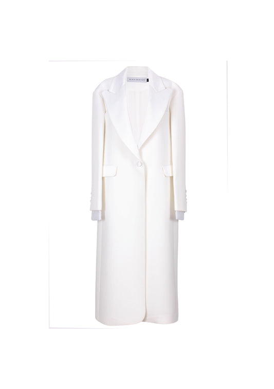 Oversized deconstructed peak lapel Coat