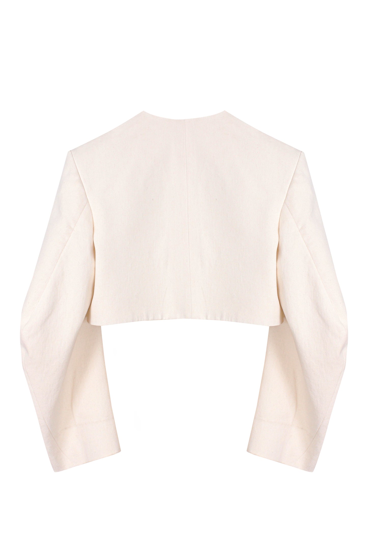 Cropped engineered sleeves blazer