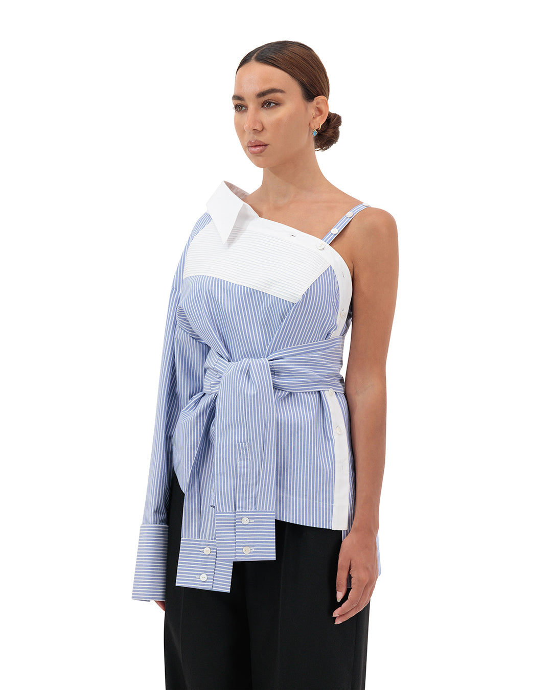 Deconstructed One sleeve shirt
