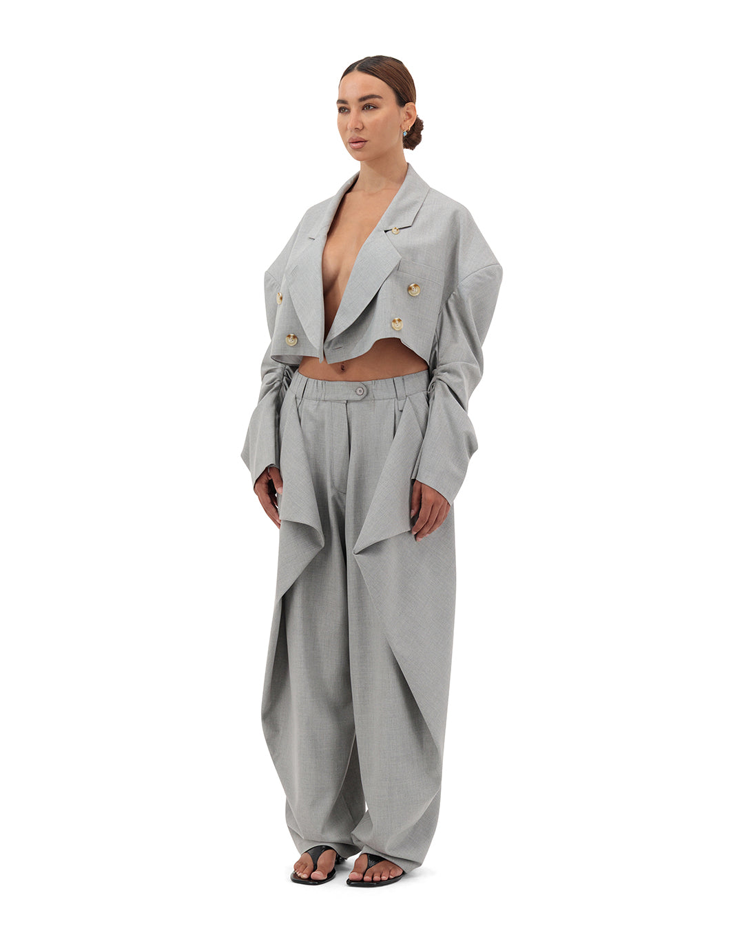 Sculpted front pants