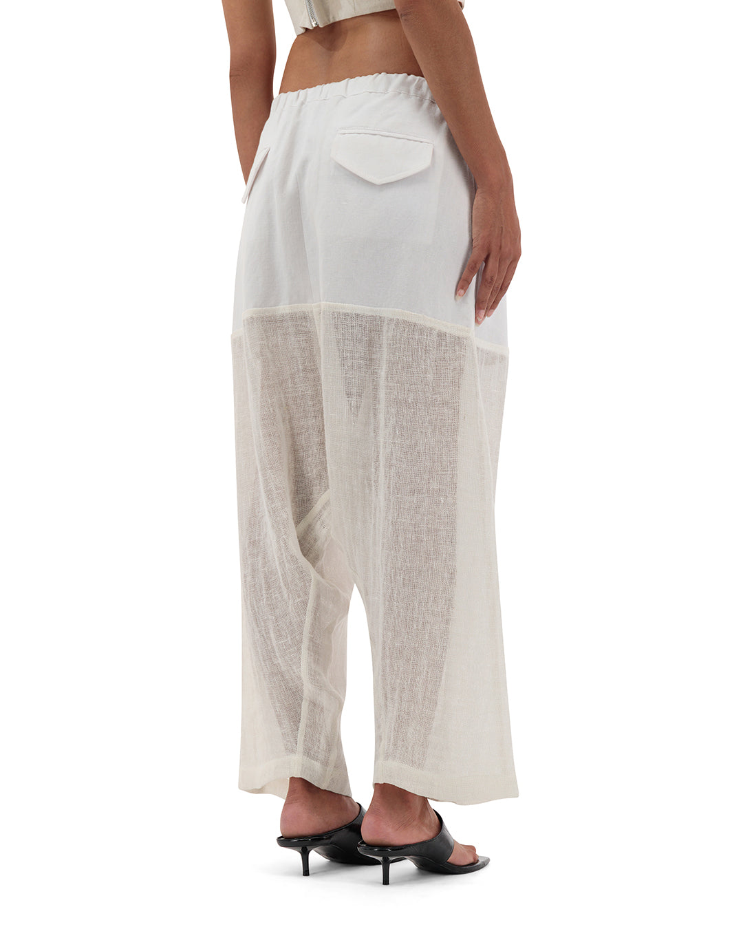 Drop Crotch Linen Pants