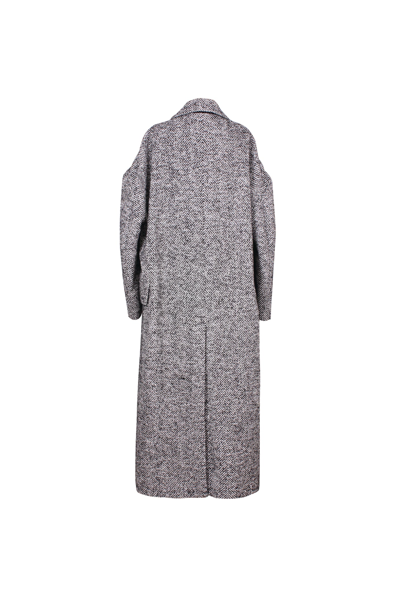 Oversized maxi double breasted wool coat