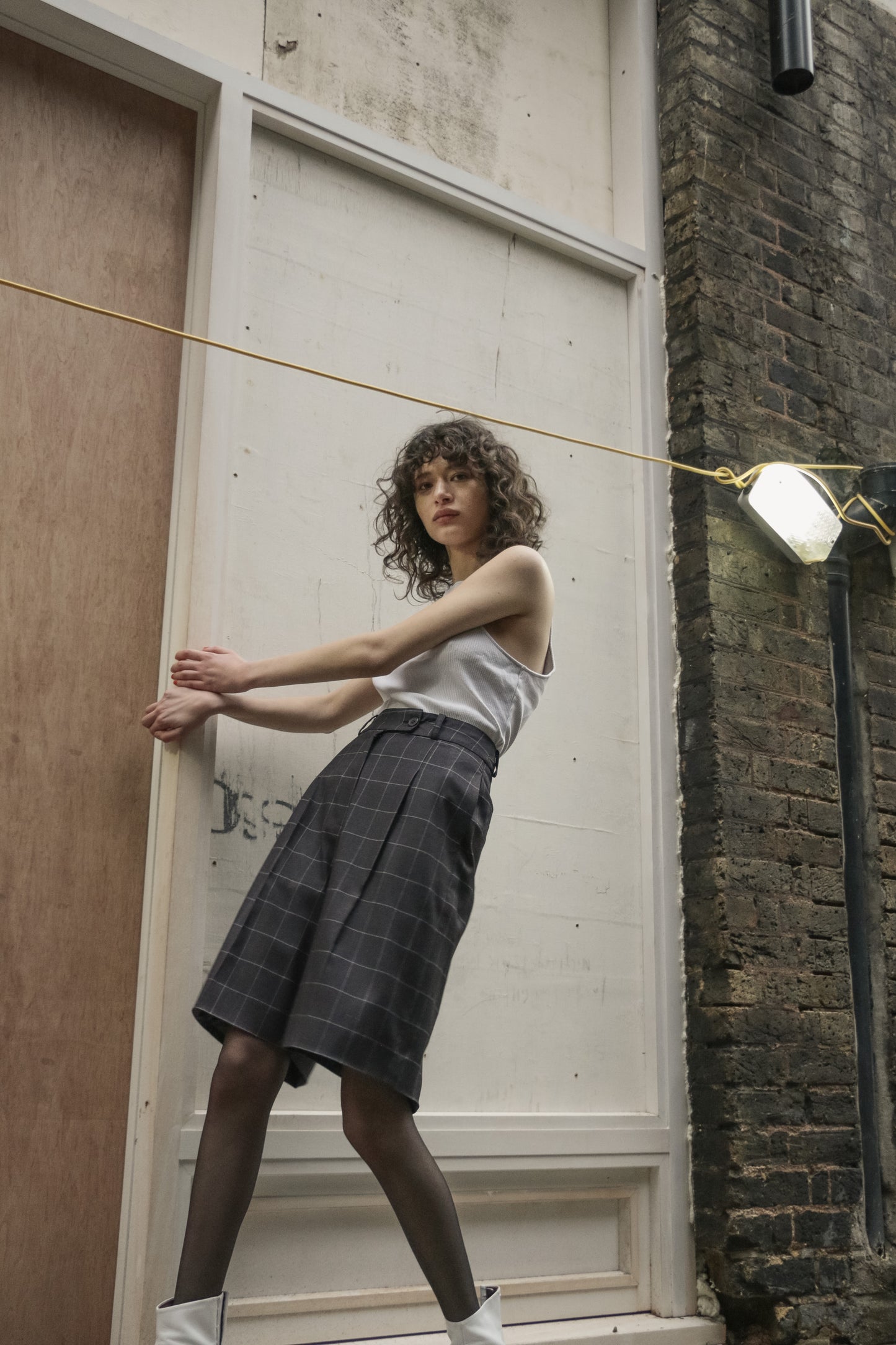 Charcoal Checks Bermuda Shorts