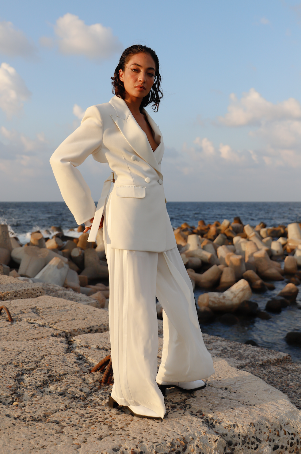 Backless Satin Lapel Tuxedo