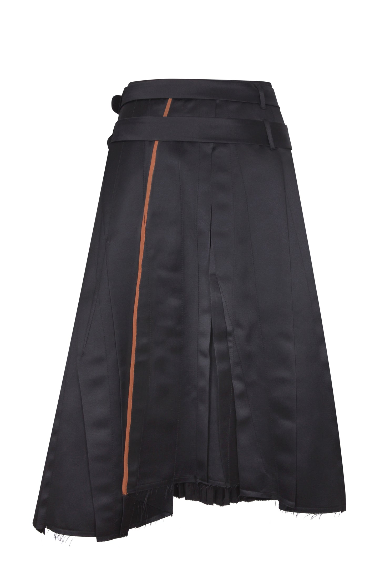 Double belted asymmetric pleats skirt - release 3