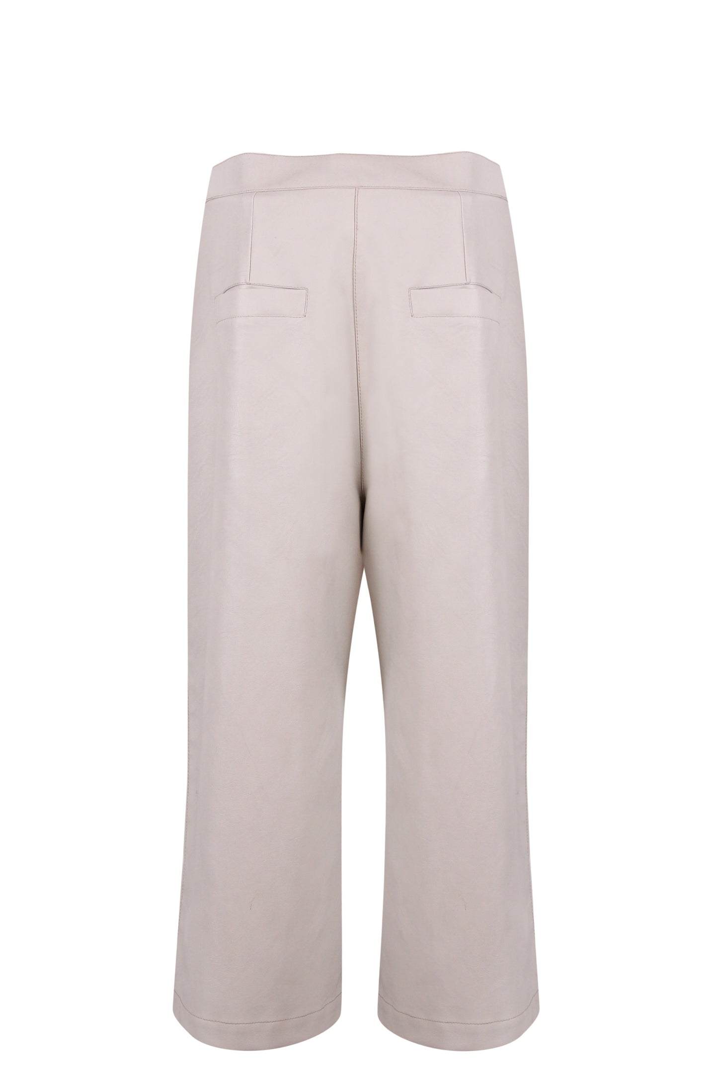Vegan leather cropped pants