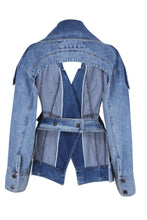 Load image into Gallery viewer, Deconstructed washed denim jacket
