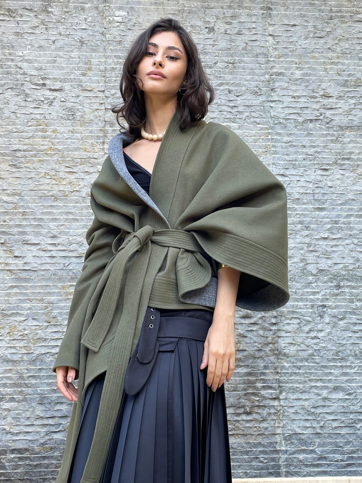 Asymmetric One Sleeve Cape