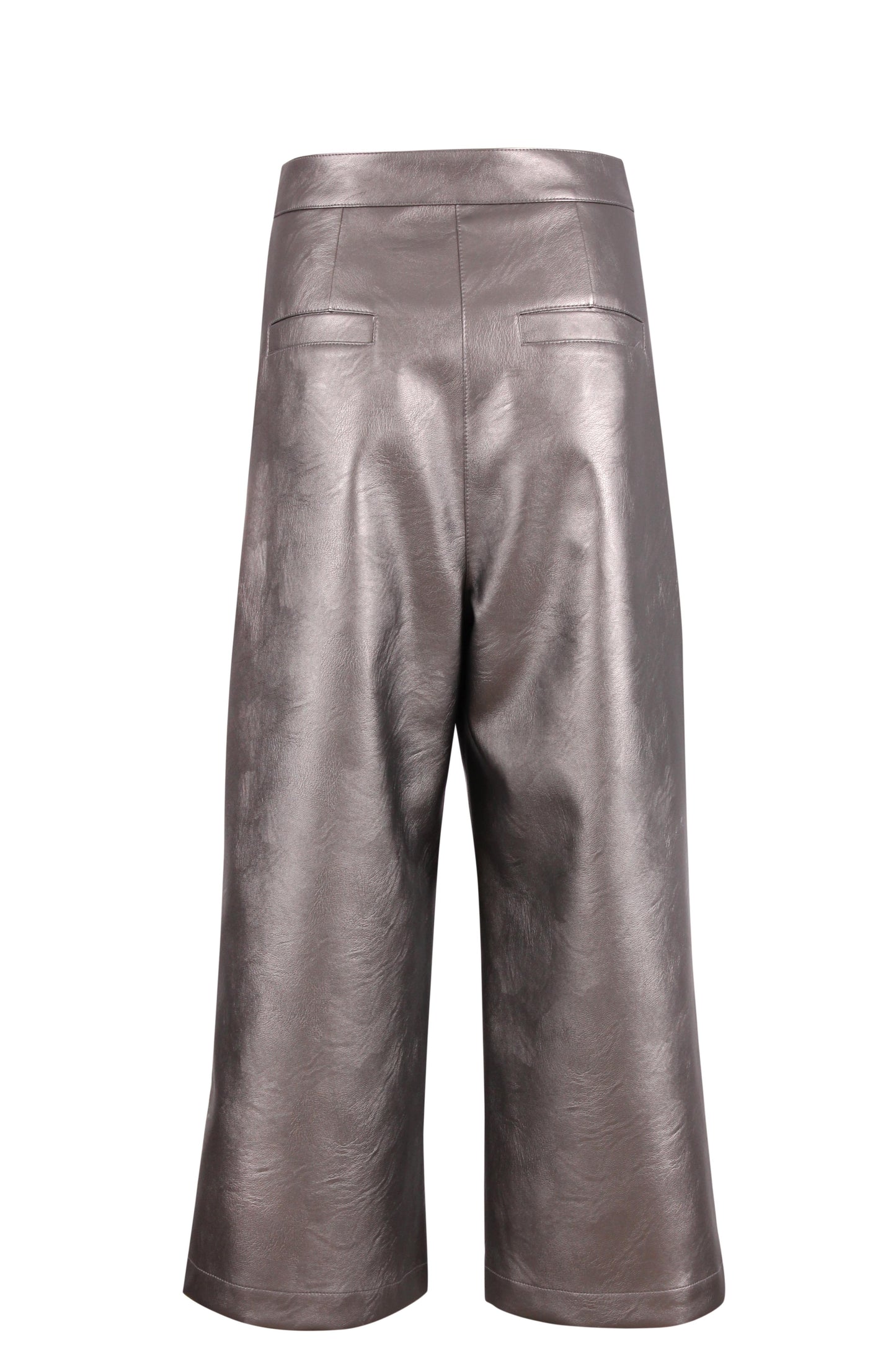 Vegan leather cropped pants