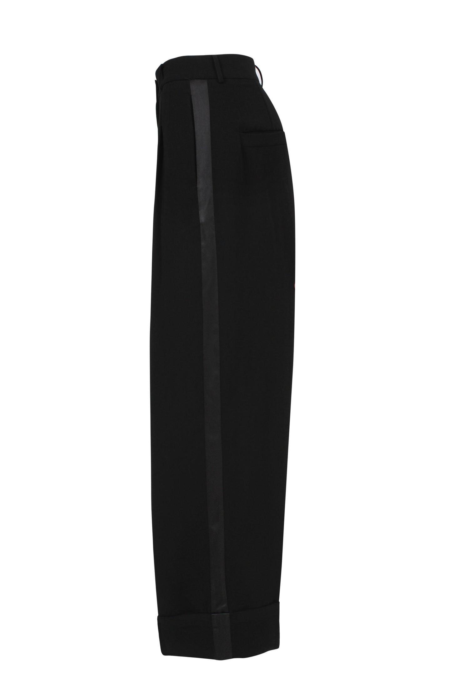 Tuxedo Side Satin Strap Pants