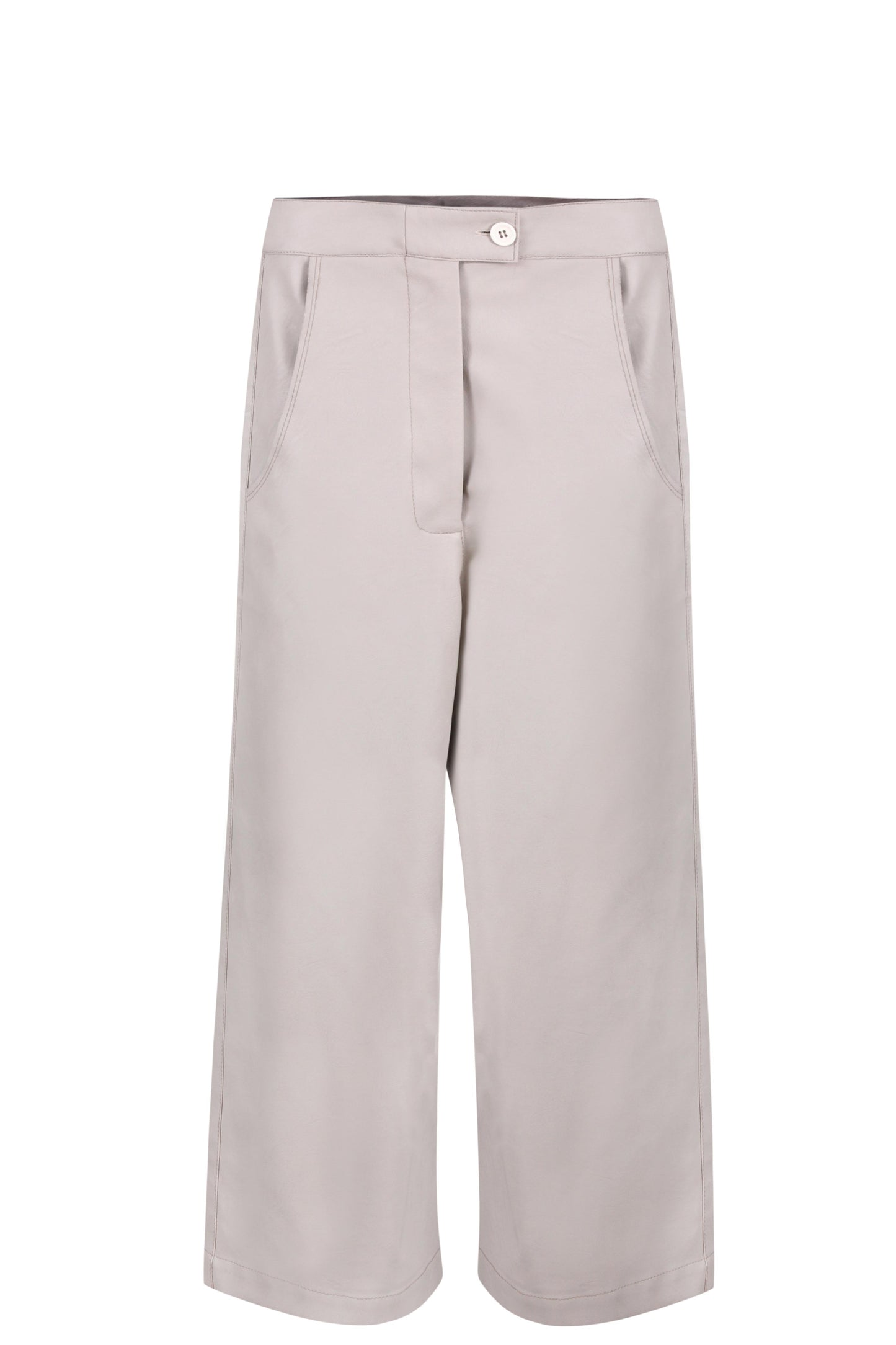 Vegan leather cropped pants