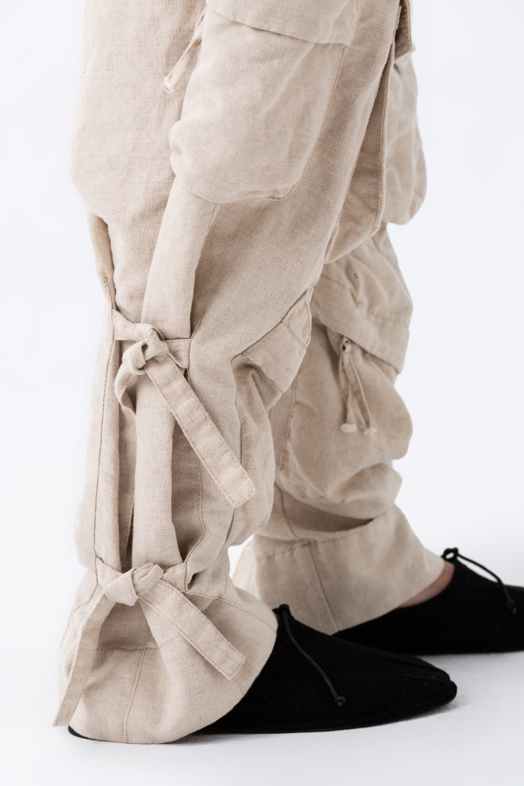 Multi-Pocket Linen Combat Pants