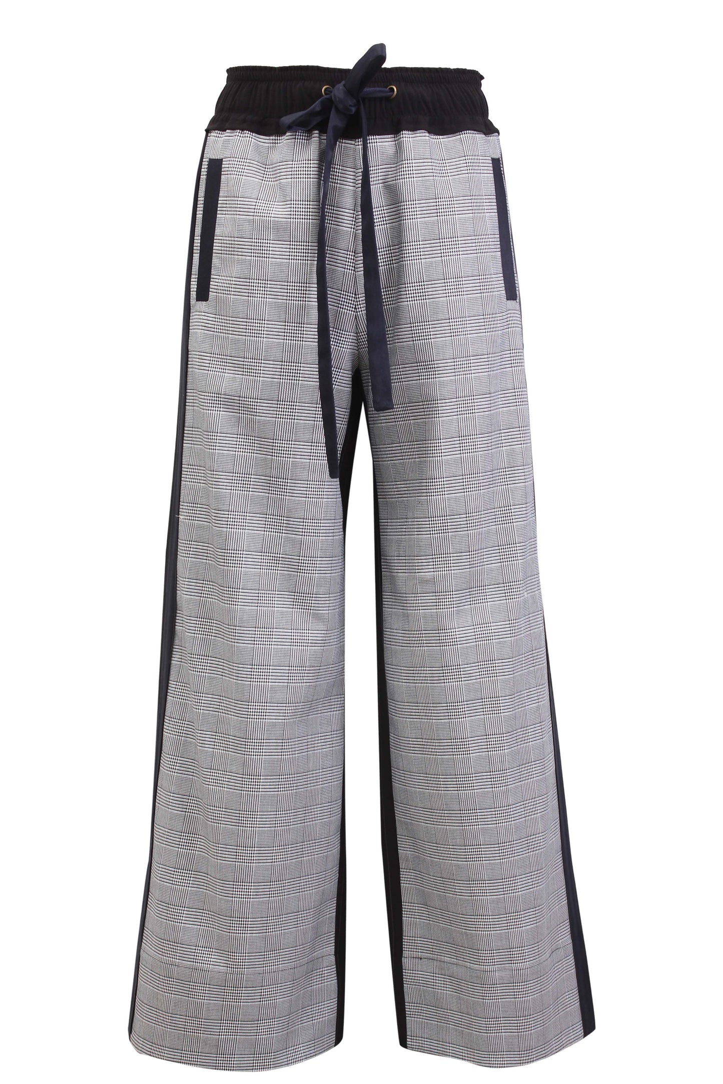 Mismatched elastic waist pants