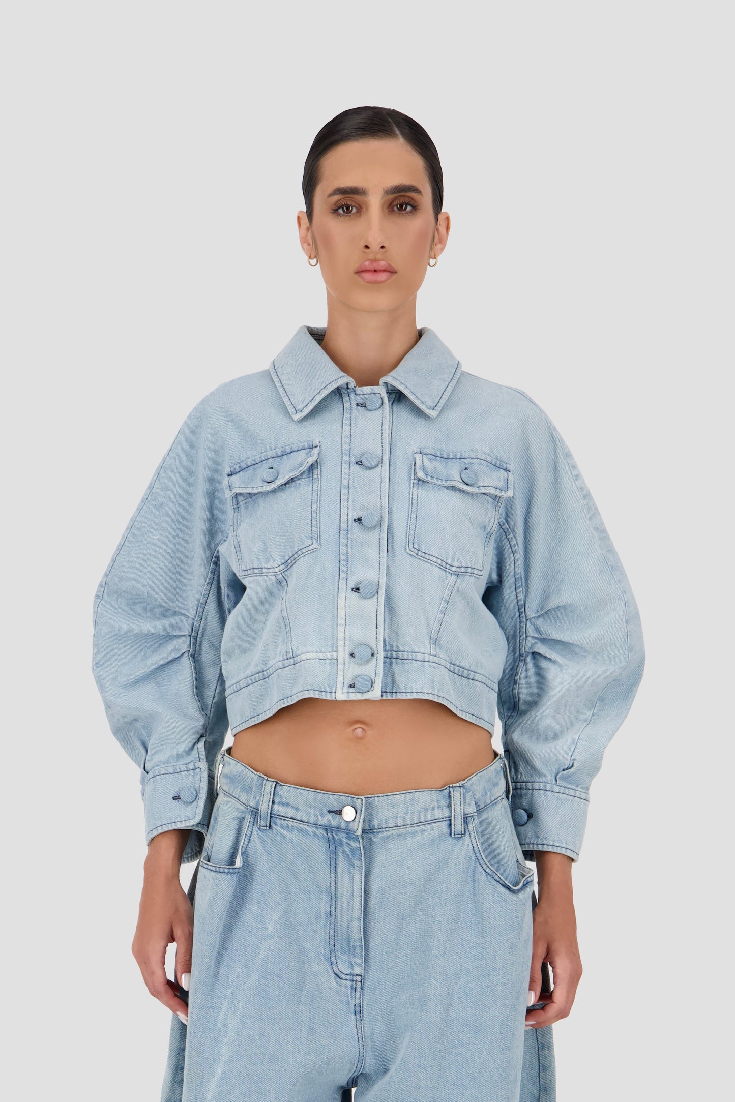 Engineered Cropped Denim jacket