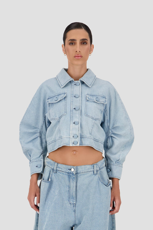 Engineered Cropped Denim jacket