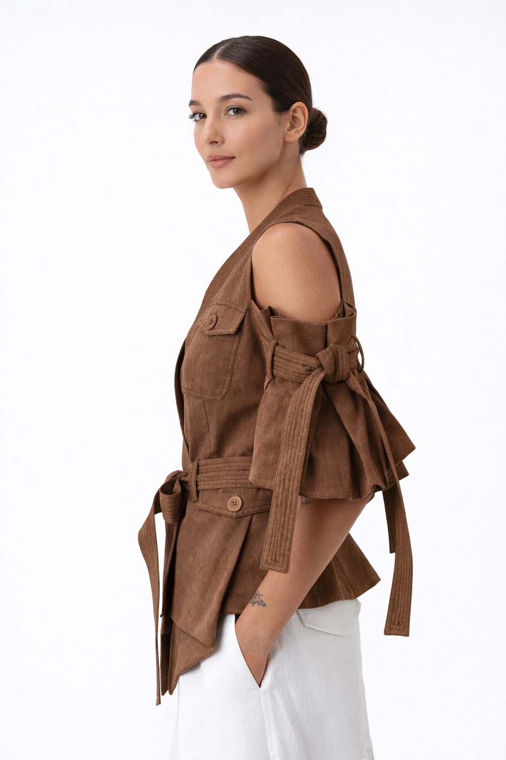 Linen wrap jacket