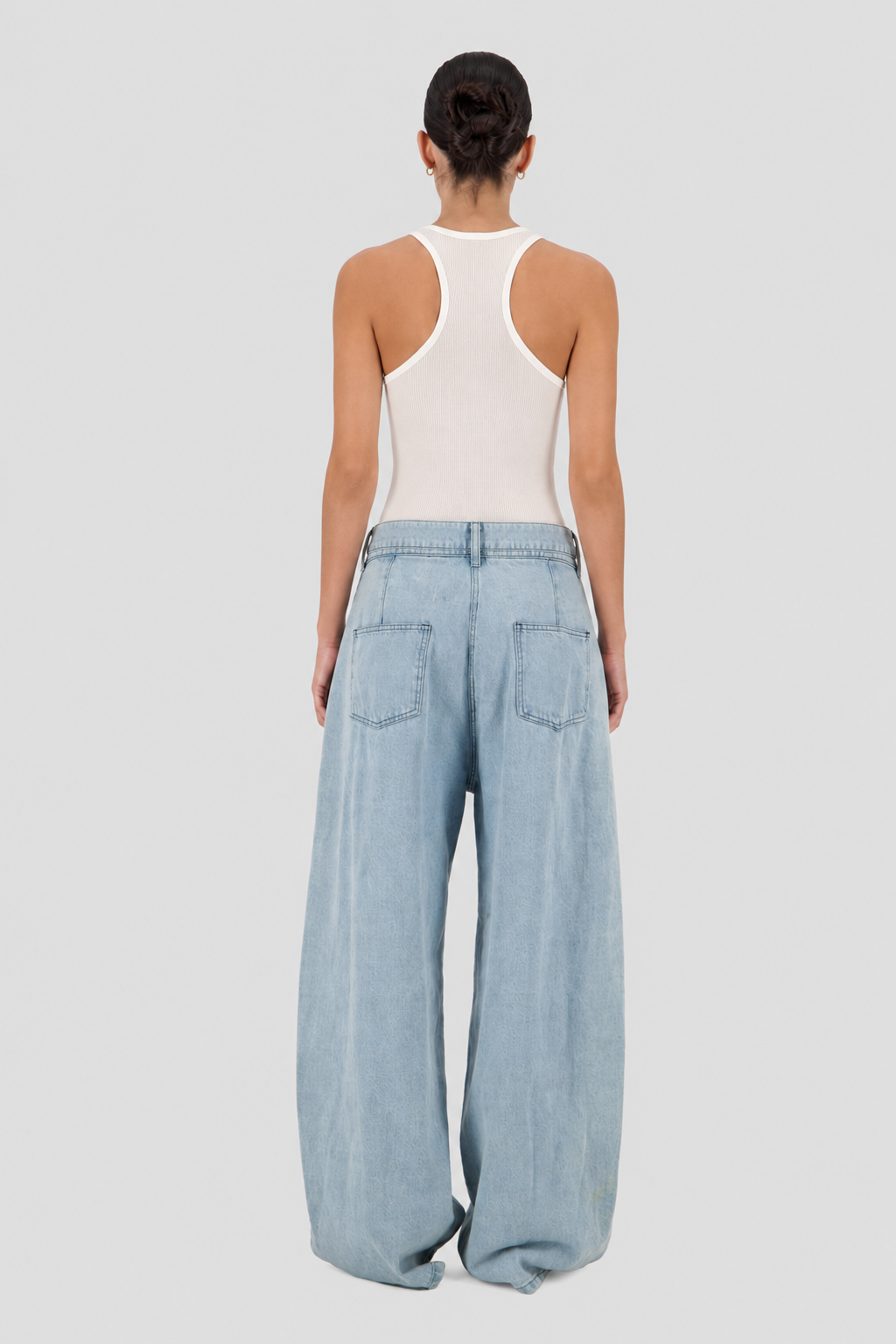 Engineered volume Denim Pants