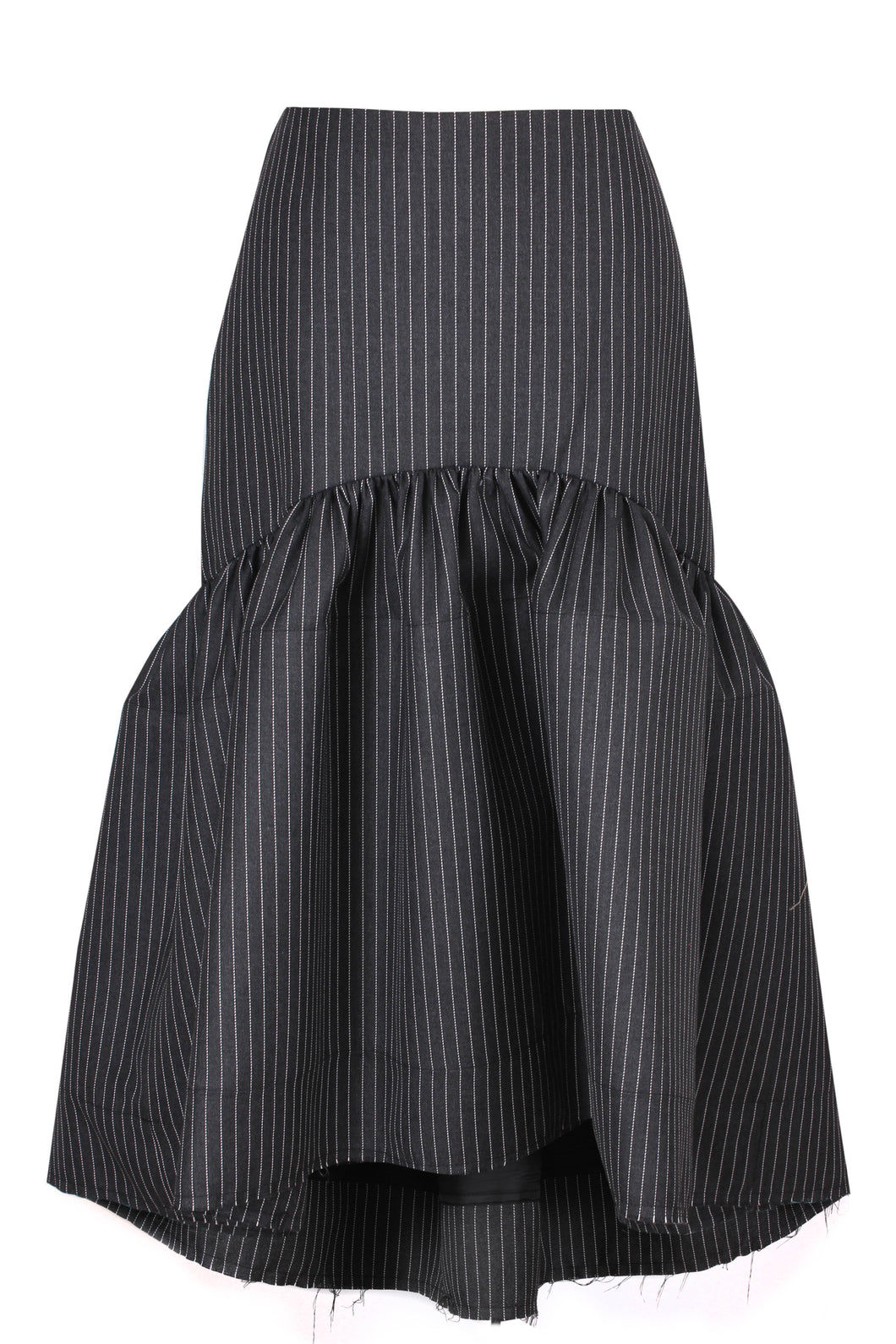 Pinstripe midi gown skirt