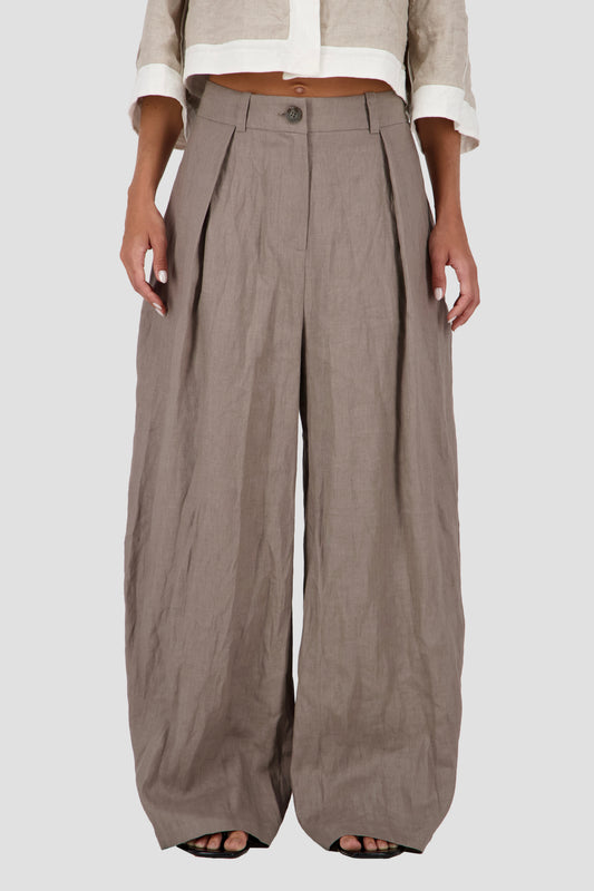 Engineered tailored linen pants