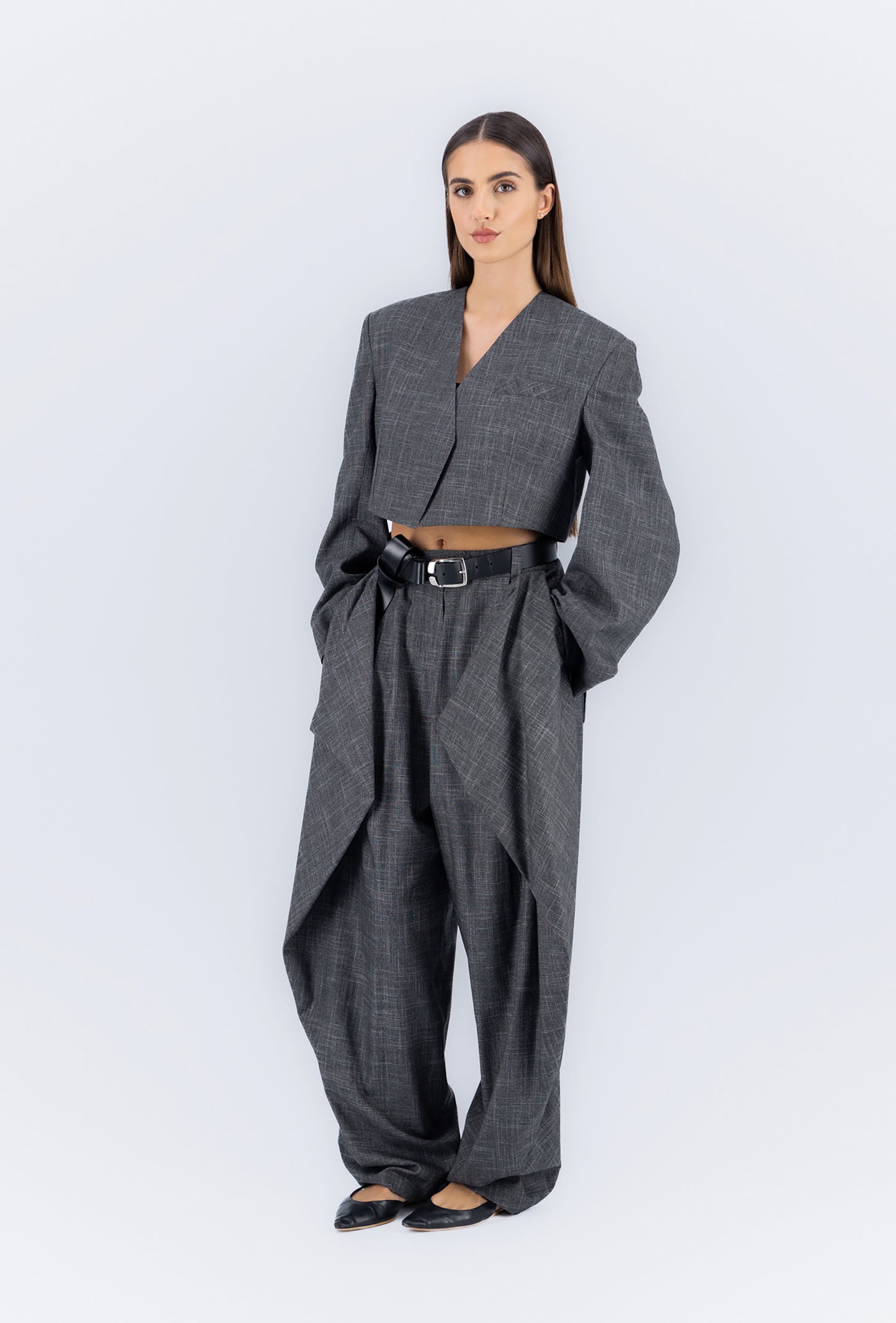 Cropped tailored jacket -release 2