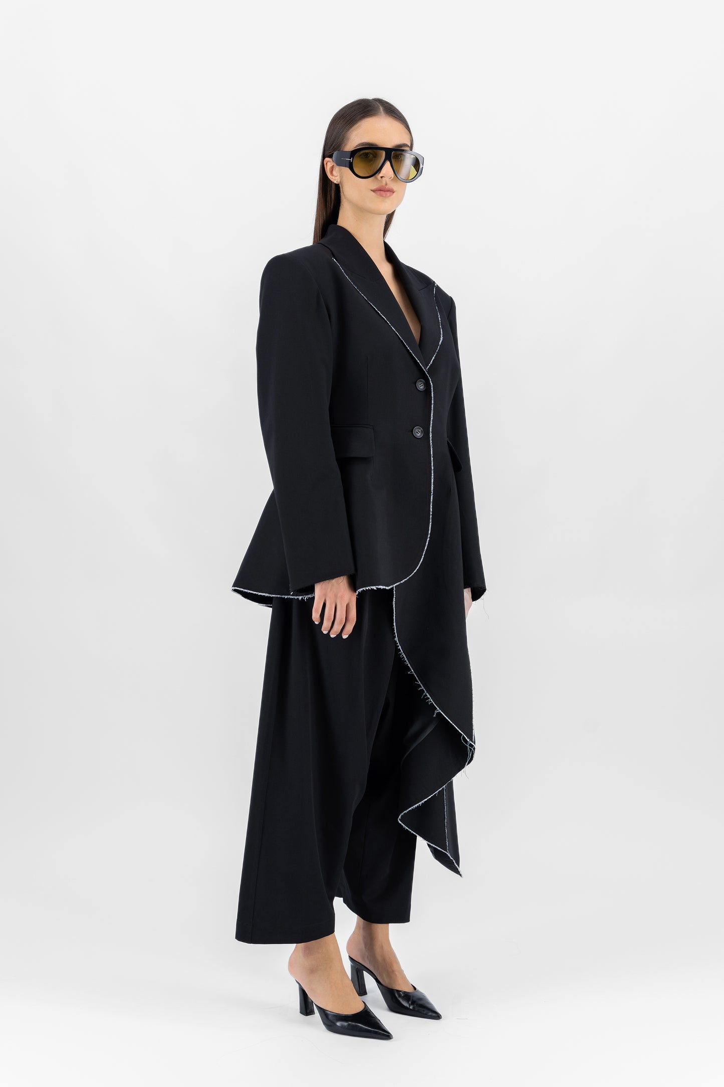 Deconstructed tailored blazer