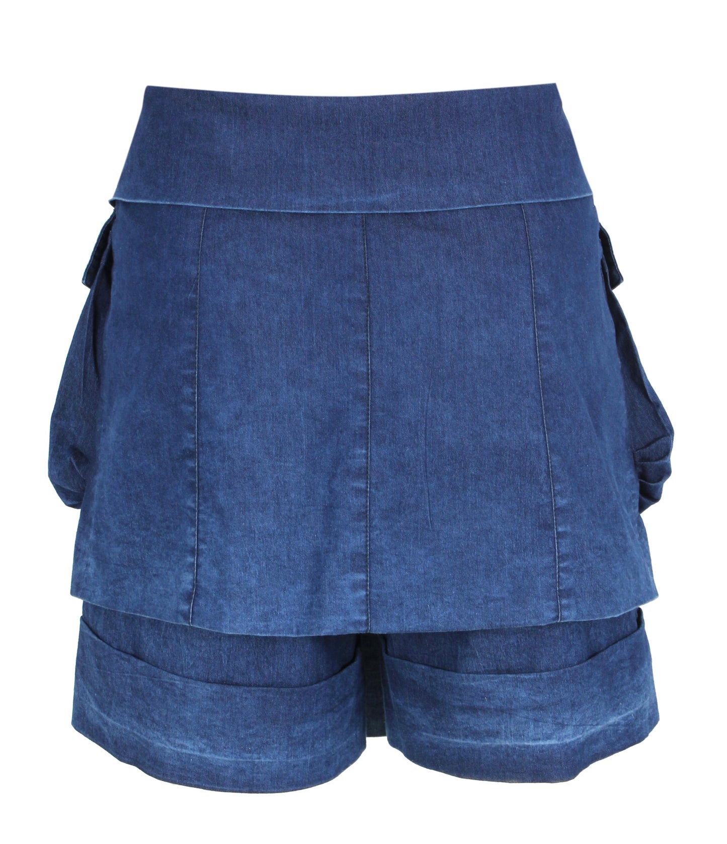 Deconstructed Layered Jacket Shorts